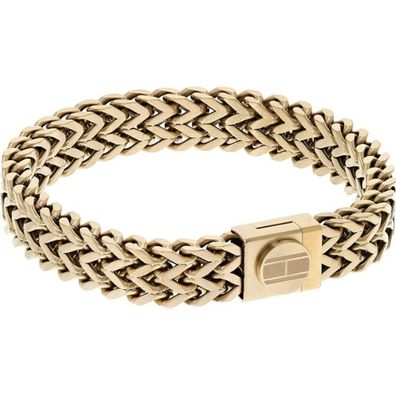 Massive gold-plated steel bracelet TJ2790246