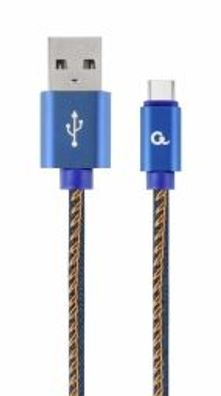 Cablexpert CC-USB2J-AMCM-2M-BL USB-Kabel USB 2.0 USB A USB C Blau
