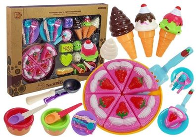 Set von Süßigkeiten Desserts Eis Cookies Zubehör