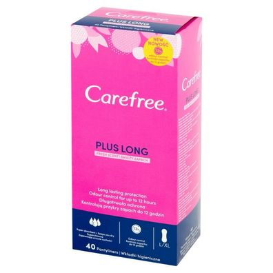 Carefree Plus Long Fresh Scent Damenbinden - frischer Duft 1 P. - 40 Stück