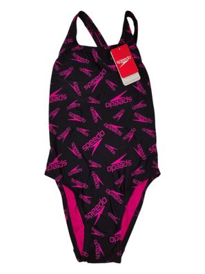 Speedo Boom Logo Allover Medalist Badeanzug Damen Größe 32