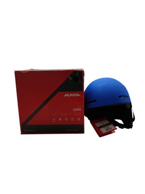 ALPINA ZUPO stoßfester Skihelm für Kinder, mattblau, 51–55 cm