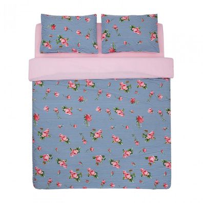 Bettwäsche, Doppelbett, 100 % BBC, 132 TC, Rosa