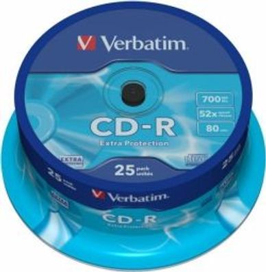 Verbatim CD-R Extra Protection 700 MB 52x 25 Stück Spindel
