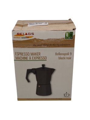 Relags Espresso Maker Bellanapoli 9T Kanne, schwarz ?23,2 x 17,6 x 11,6 cm