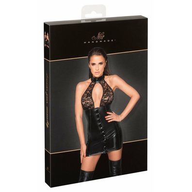 Noir Kleid Knopf M
