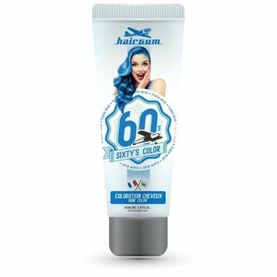 Hairgum Sixty's Color Hair Color Flash Blue