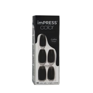 Self-adhesive nails imPRESS Color MC All Black 30 pcs