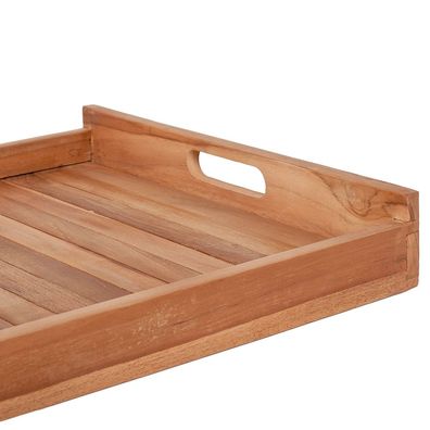 Teak Tablett Bandeja-small ca. L54cm Natural Tischtablett Dekotablett Holztablett