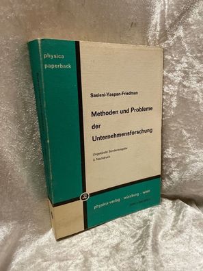 Methoden und Probleme der Unternehmensforschung: Operations Research