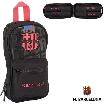 Rucksack mit Federtaschen F.C. Barcelona Schwarz