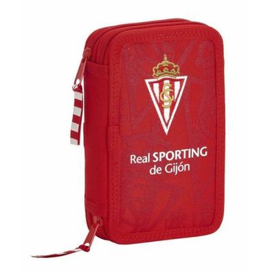 Federmäppchen Real Sporting de Gijón Rot (28 pcs)
