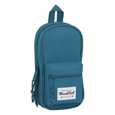 Rucksack mit Federtaschen BlackFit8 Egeo Blau (33 Stücke)