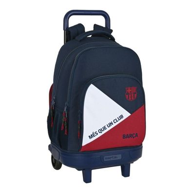 Schulrucksack mit Rädern F.C. Barcelona Blau Granatrot (33 x 45 x 22 cm)