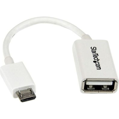 Startech. Com 12cm White Micro Usb To Usb Otg Host Adapter M/F