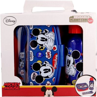 Kindergeschirr-Set Mickey Mouse Happy Smiles Rot Blau