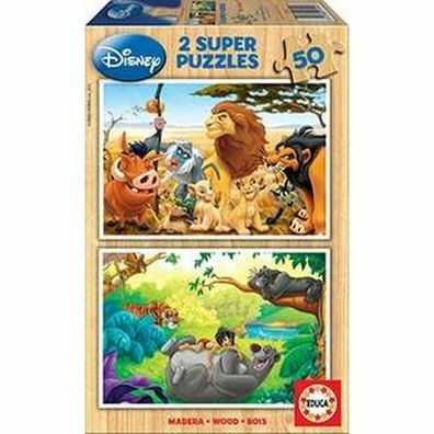Puzzle Educa Animal Fiends (2x50 cm)