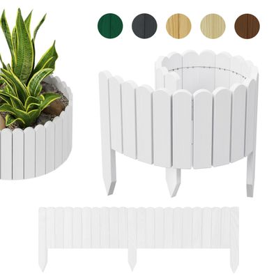 be4nature Rollzaun aus Kiefernholz 100 cm imprägnierte Beeteinfassung Rollborder