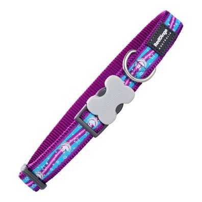 Hundehalsband Red Dingo Style Lila Einhorn (2,5 x 41-63 cm)