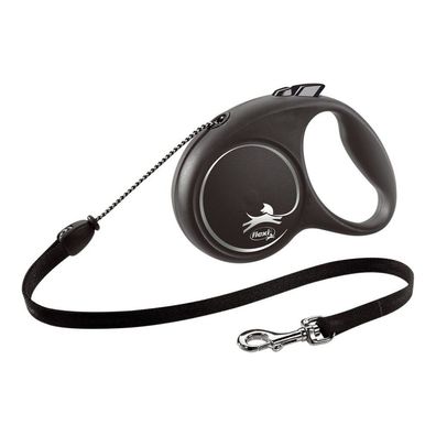 Hundeleine Flexi BLACK DESIGN 5 m Größe M Silver