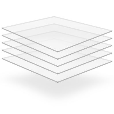 vidaXL Acrylglasscheiben 5 pcs Transparent 40 x 60 cm Acryl