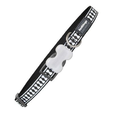 Hundehalsband Red Dingo Reflektierend Schwarz (2,5 x 41-63 cm)