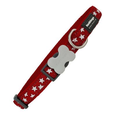 Hundehalsband Red Dingo Stern Sterne (1,2 x 20-32 cm)