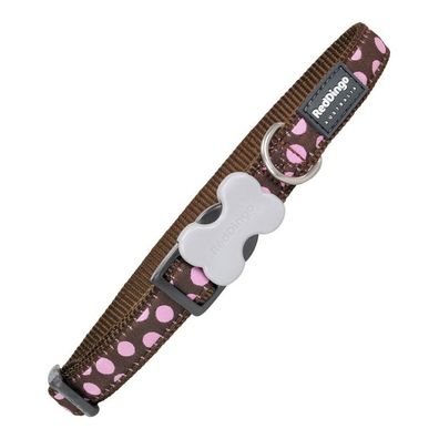 Hundehalsband Red Dingo Punkte (1,2 x 20-32 cm)