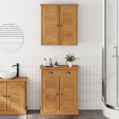 vidaXL Badezimmermöbel Set 2 pcs Braun 67,5 x 34 x 80 cm