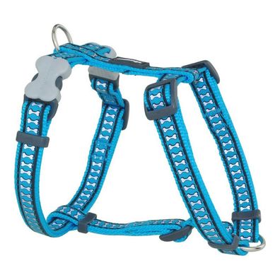 Hundegeschirr Red Dingo Knochen Reflektierend 37-61 cm türkis