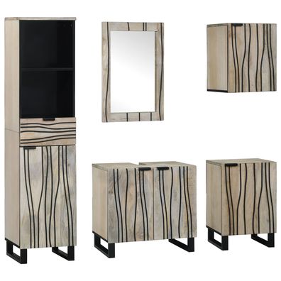 vidaXL Badezimmermöbel Set 5 pcs Nussbaum braun 38 x 33 x 160 cm