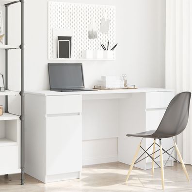 vidaXL Schreibtisch Weiß 140x49x76 cm Holzwerkstoff
