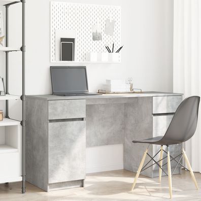 vidaXL Schreibtisch Betongrau 140x49x76 cm Holzwerkstoff