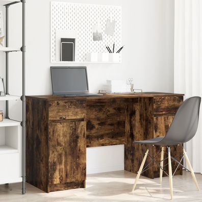 vidaXL Schreibtisch Räuchereiche 140x49x76 cm Holzwerkstoff