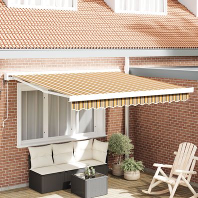 vidaXL Automatisches Einziehbares Markisensystem mit bunten Streifen, 300 x 250 cm