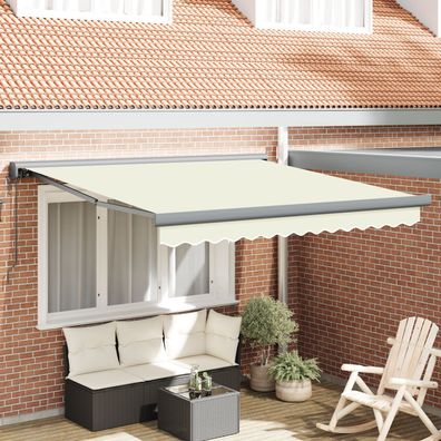 vidaXL Automatische einziehbare Markise in Creme 300 x 250 cm