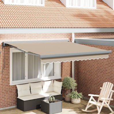 vidaXL Automatische Einziehbare Markise Beige 300 x 250 cm