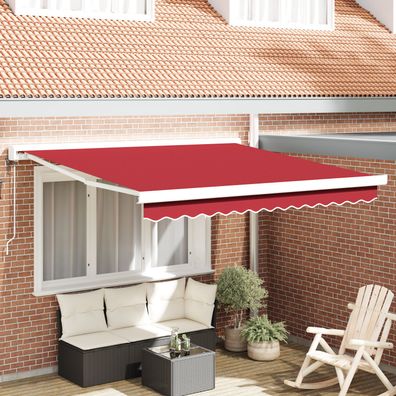 vidaXL automatische Einziehmarkise Rot, 300 x 250 cm