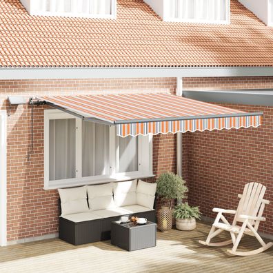 vidaXL Manuelle einziehbare Markise mit LED in mehreren Farben 350x250 cm