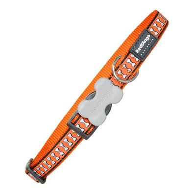 Hundehalsband Red Dingo Knochen Reflektierend Orange (1,2 x 20-32 cm)