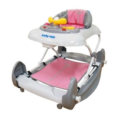 39124J-888RS Rollator MIT Schaukel Silikonräder ROSA
