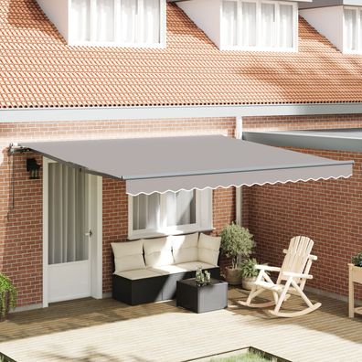 vidaXL Automatische Einziehbare Markise Hellgrau 400x300 cm