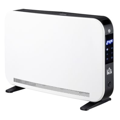 Elektro-Heizlüfter 2180W mit 3 Stufen, Timer und LED, Metallgehäuse, Weiß, effizient
