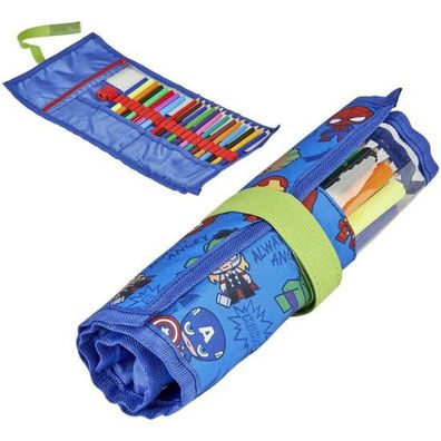 Federmäppchen mit Zubehör The Avengers Blau (22 pcs)