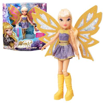 Stella | Bling the Wings Puppe | Winx Club | Flügel mit Holo-Segmenten