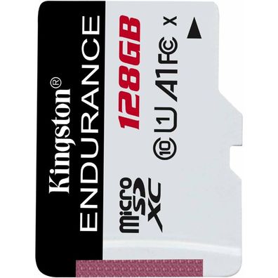 High Endurance 128 GB microSDXC (weiß/schwarz, UHS-I U1, Class 10, A1)