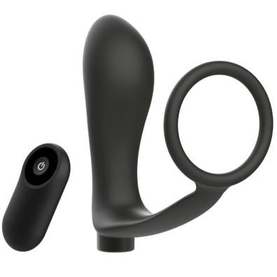 Addicted TOYS PENIS RING WITH REMOTE Control ANAL Plugrechargeable