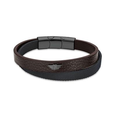 Men´s leather bracelet Hardware PEAGB2119615 - Length: 19.5 cm