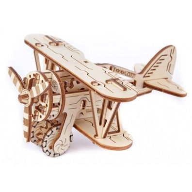 modellflugzeug Bausatz Holz natur 63 Teile