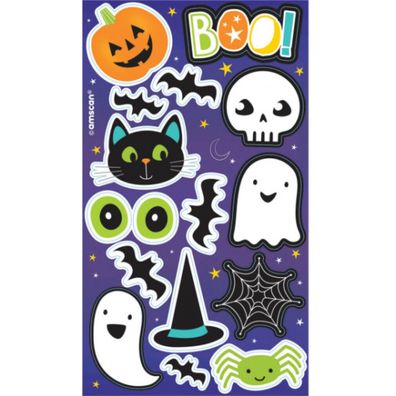 aufkleberbogen Halloween junior paper lila/weiß 4 Stk